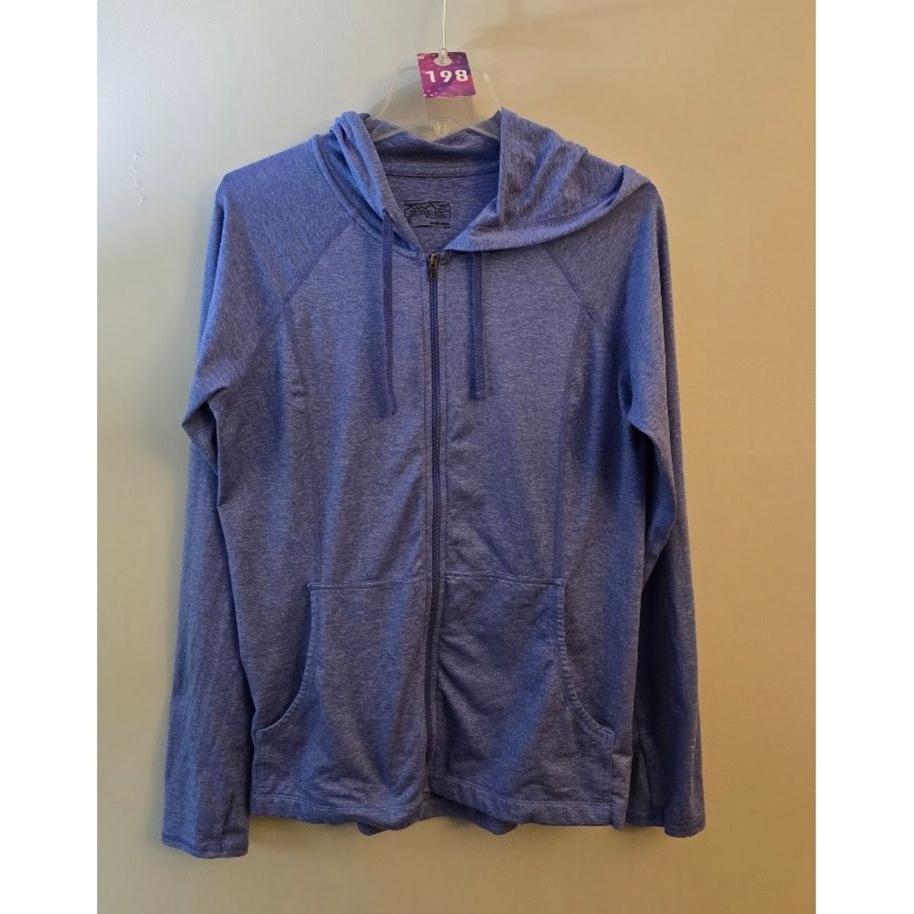 Patagonia Womens Seakbrook Hoody Full Zip Blue Heather Activewear Stretchy Sz M